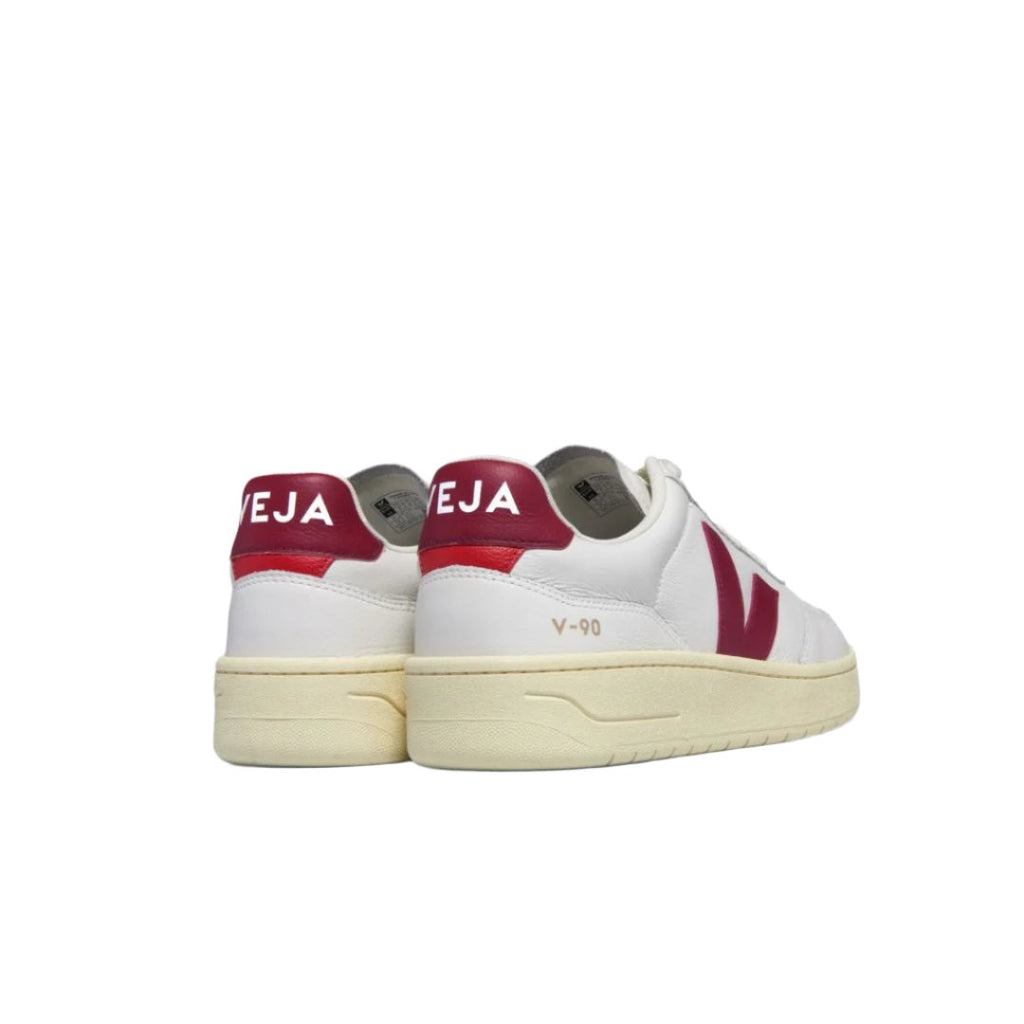 VEJA V-90 O.T. leather extra white marsala women