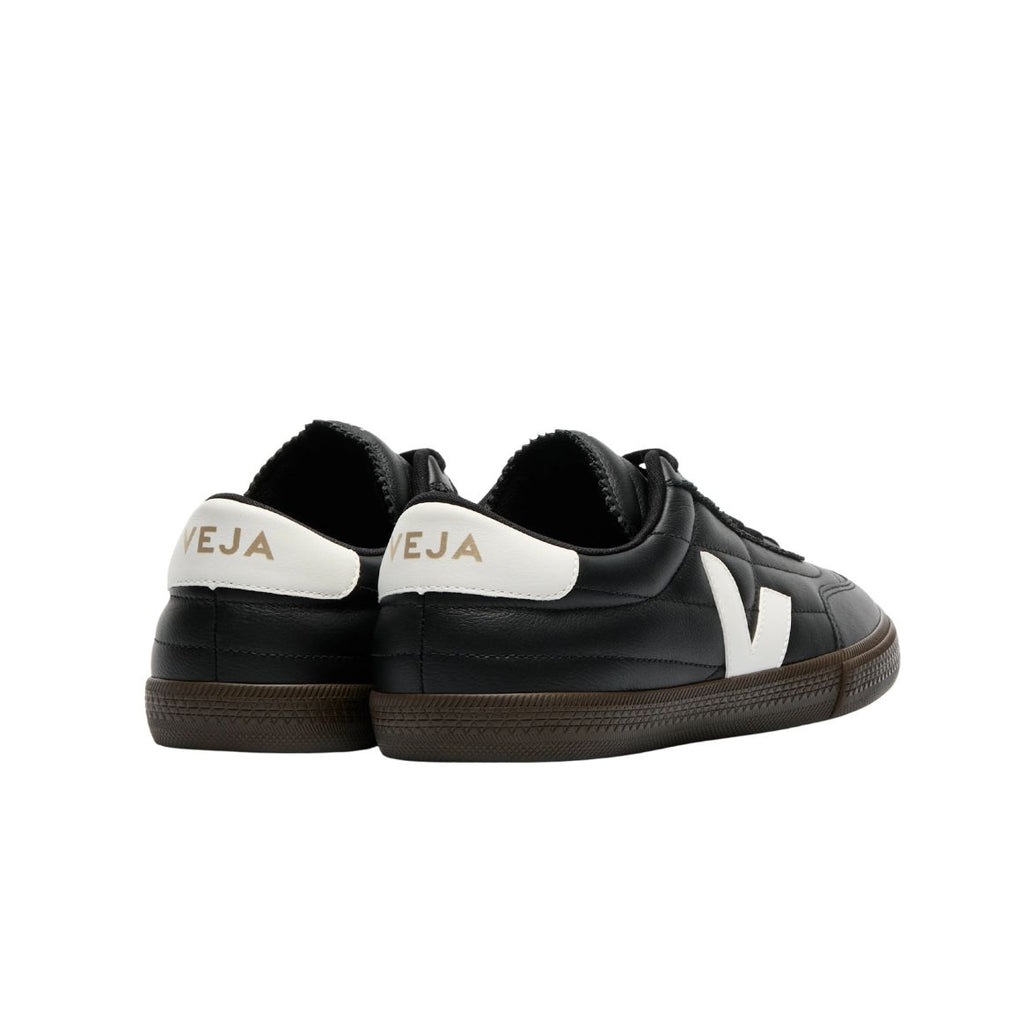 VEJA Panenka leather black white men