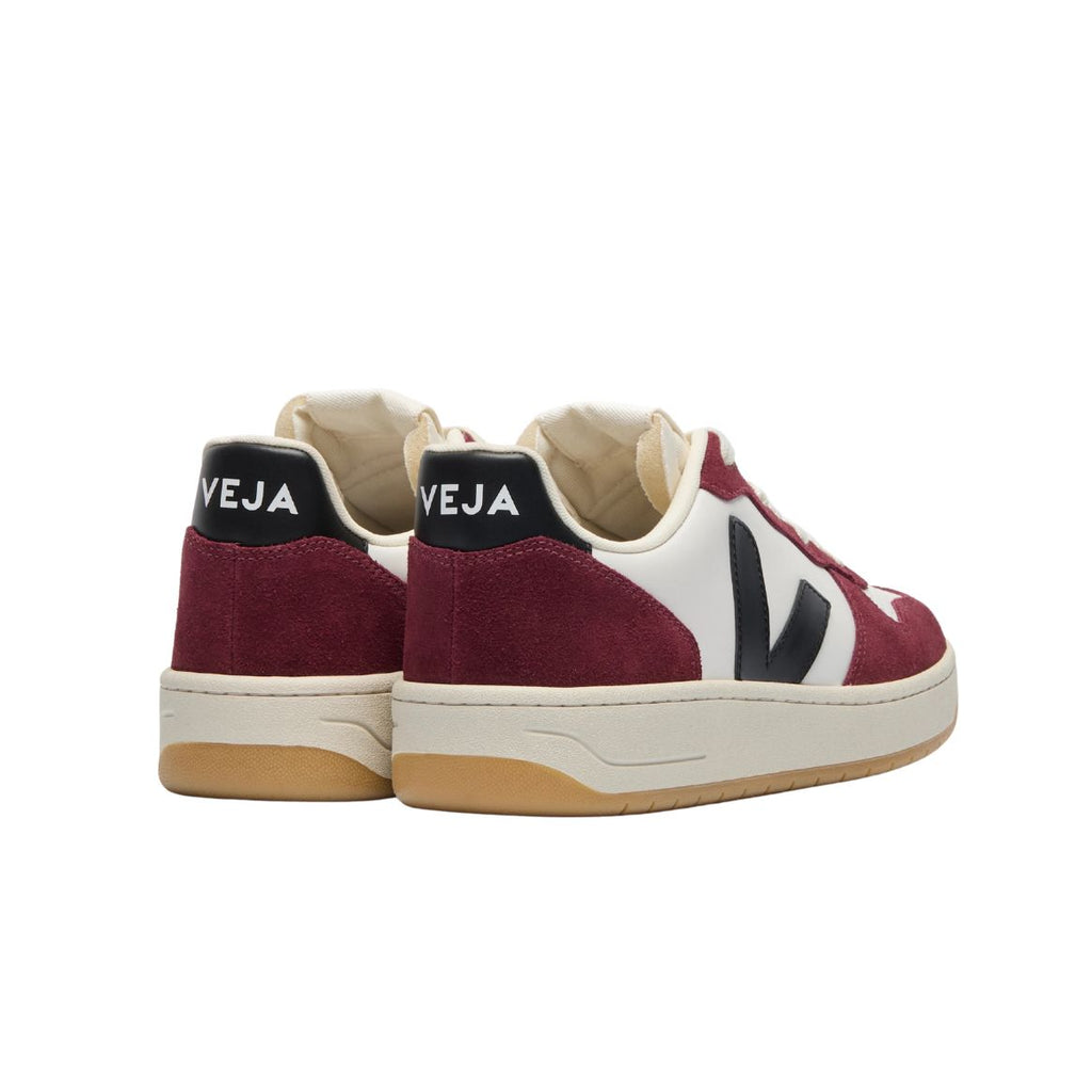 VEJA V-10 leather white black amarante women