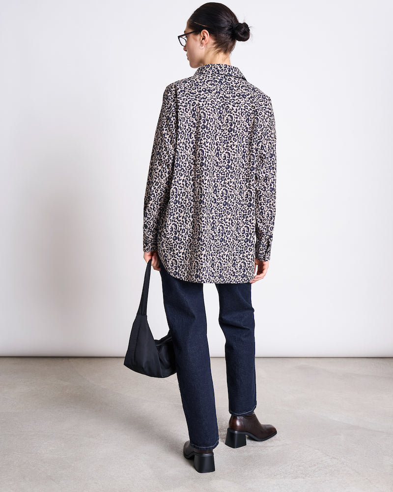 JAN 'N JUNE Mamro oversized shirt leo print women