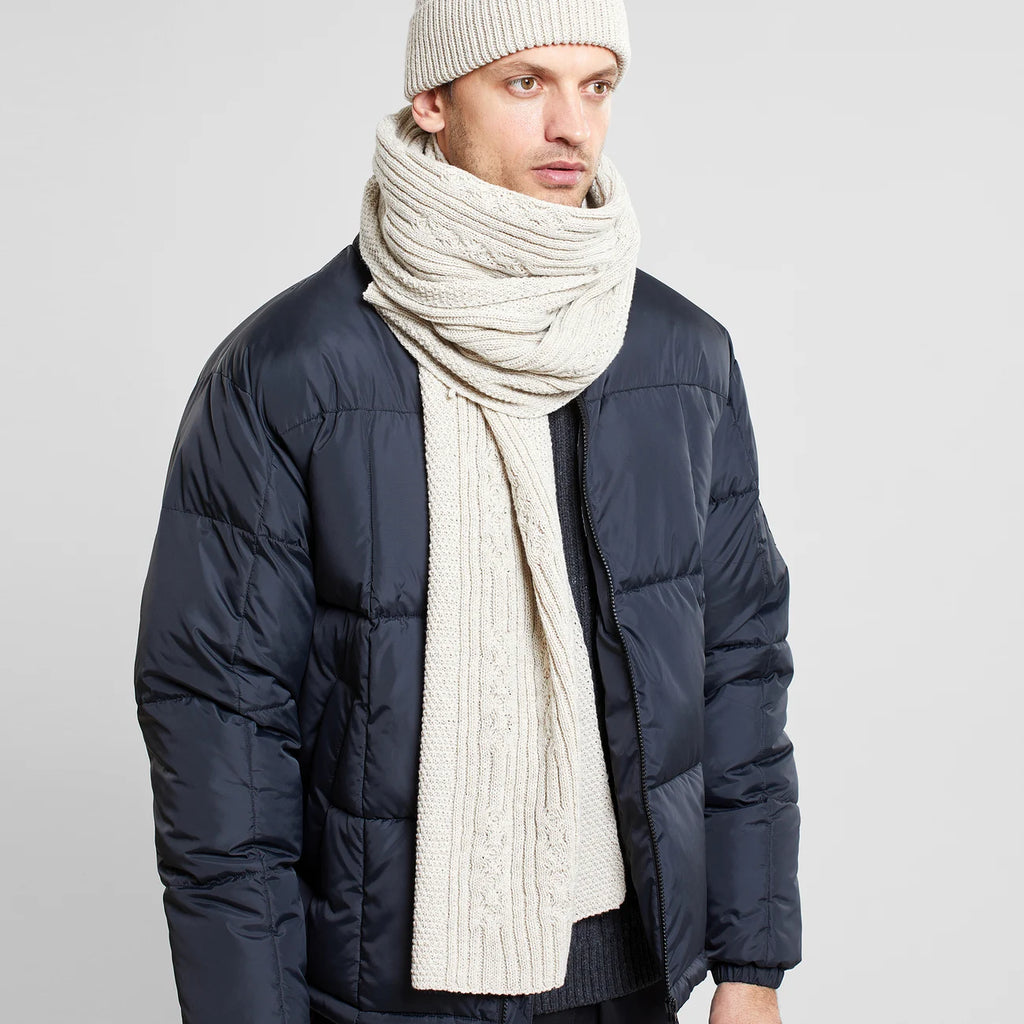 DEDICATED Backen scarf pearl white women