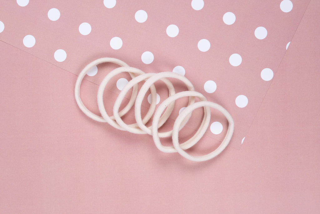 FAIRHAIR Haargummi Hair elastics 3 pack ecru