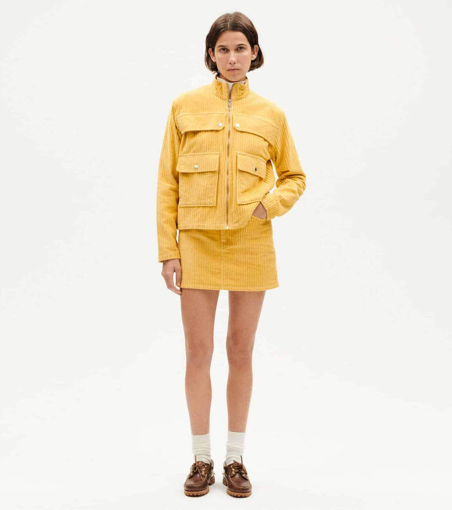 THINKING MU Kimmy corduroy skirt butter women