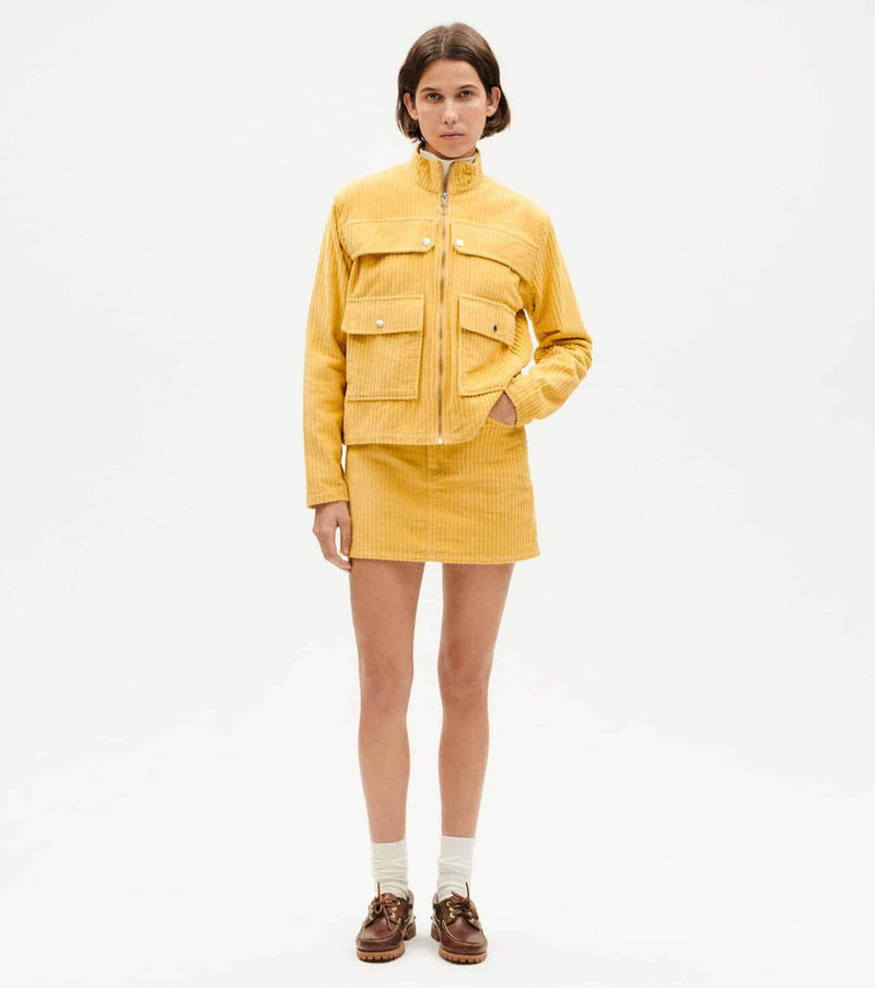THINKING MU Kimmy corduroy skirt butter women