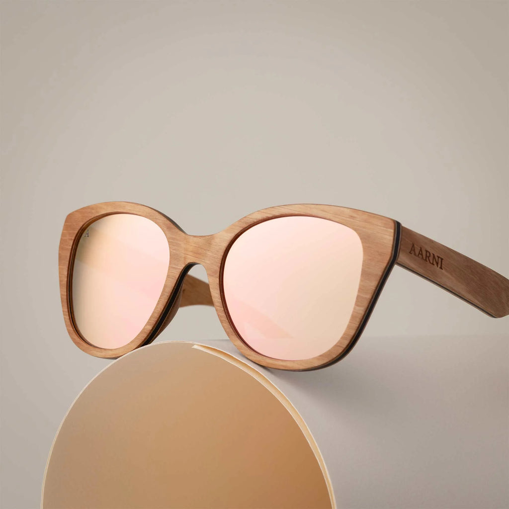 AARNI Belle sunglasses alder rose gold lenses