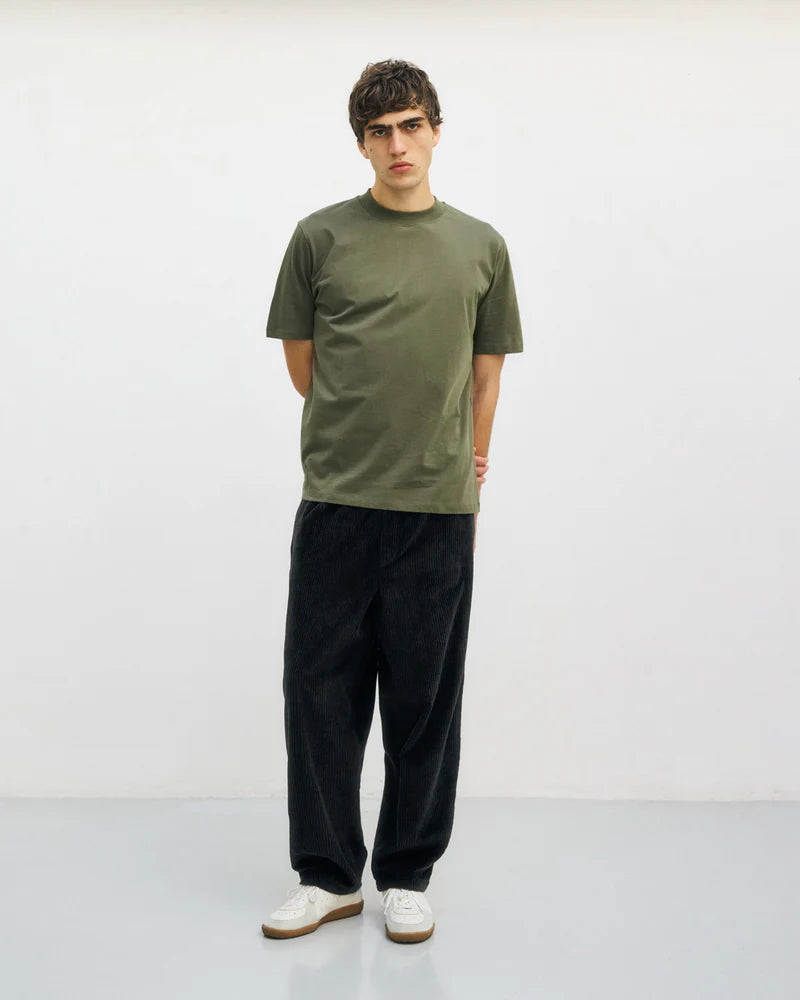 ROTHOLZ Big collar t-shirt fir green men