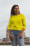 CHILLS & FEVER Sybille velvet sweater buttercup yellow women