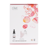 CÎME Self care massage set: wild rose serum & rose quartz gua sha