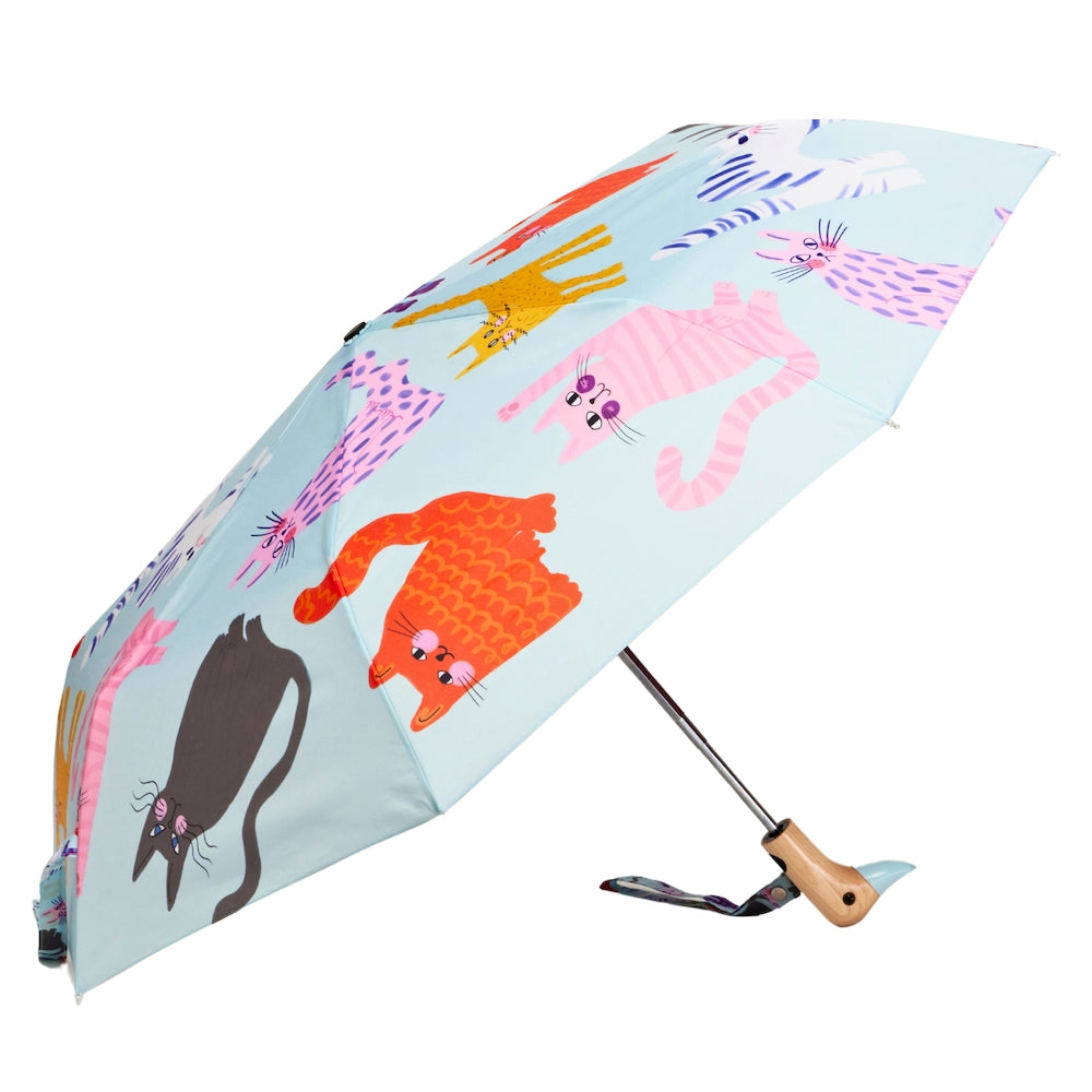ORIGINAL DUCKHEAD Compact duck umbrella arty cats ice
