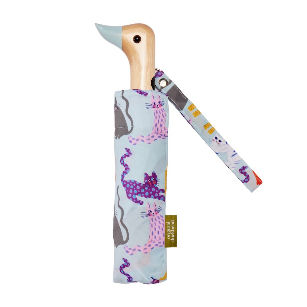 ORIGINAL DUCKHEAD Compact duck umbrella arty cats ice