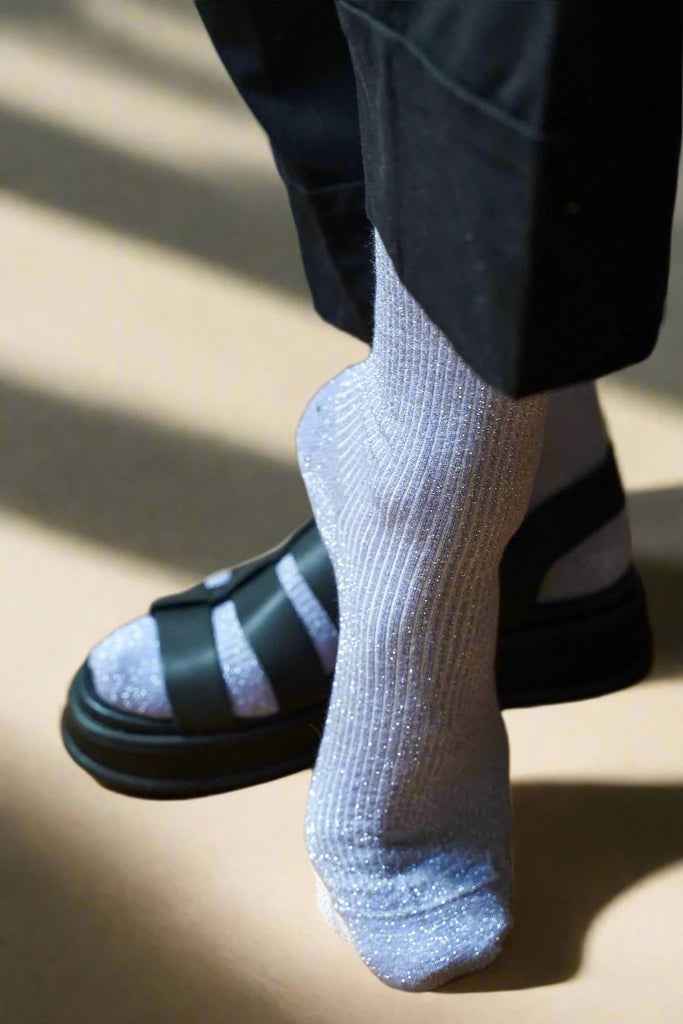 KLUE Glitter lurex socks lilac women