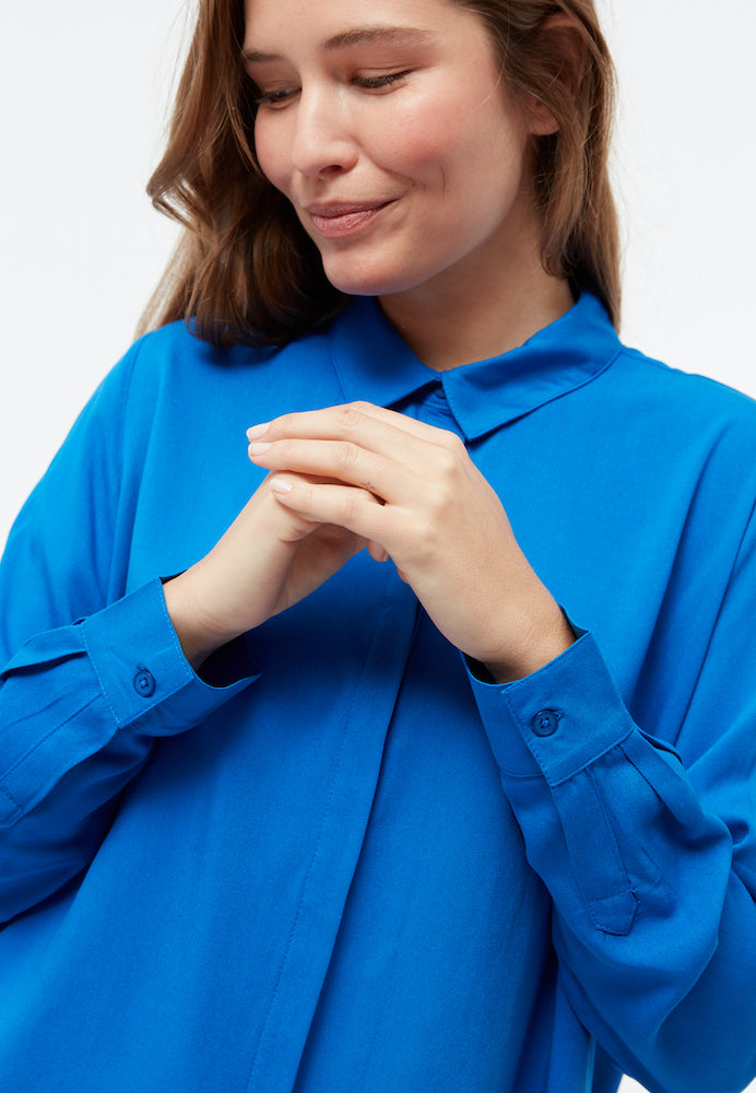 GIVN BERLIN Iva shirt electric blue women