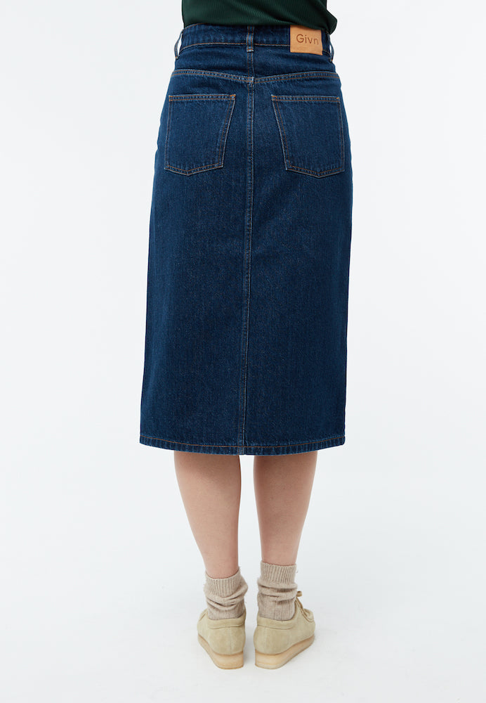 GIVN BERLIN Karlotta denim skirt dark blue women