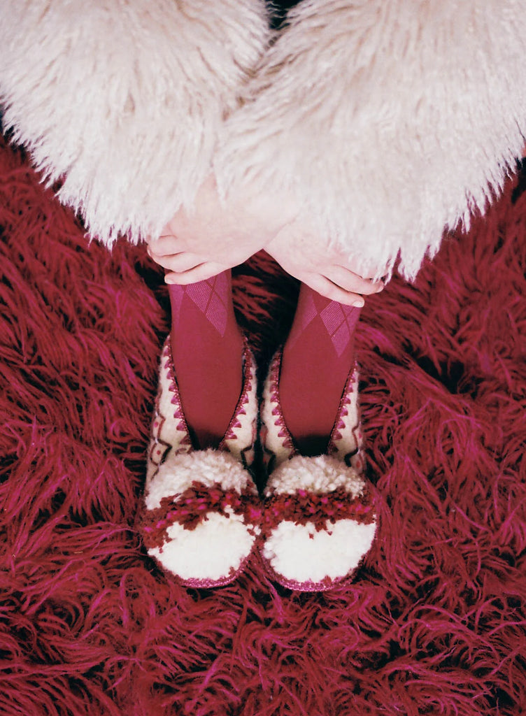 GIVE A PON Kokkino krasi slippers