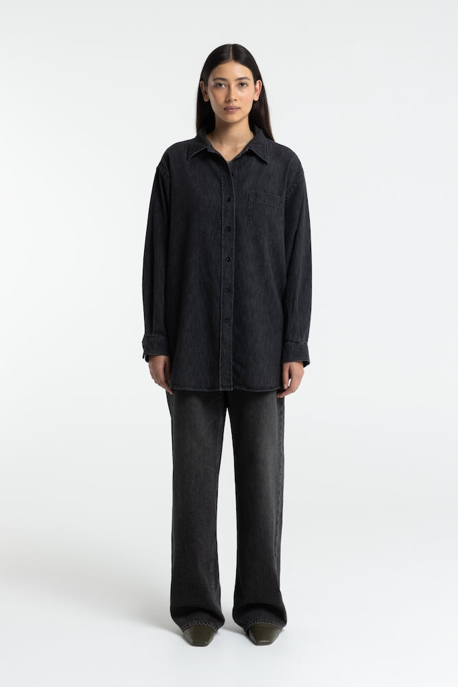 KINGS OF INDIGO Anahobe shirt quercus  grey worn women