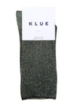 KLUE Glitter lurex socks khaki women