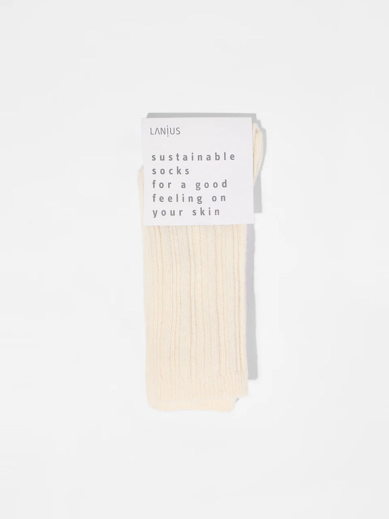 LANIUS Rib socks 13761 off white 101 women