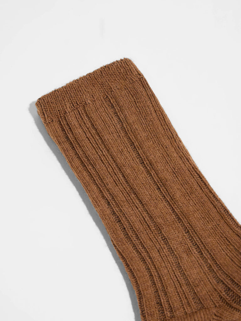 LANIUS 13761 Rib-knit socks 281 brown women