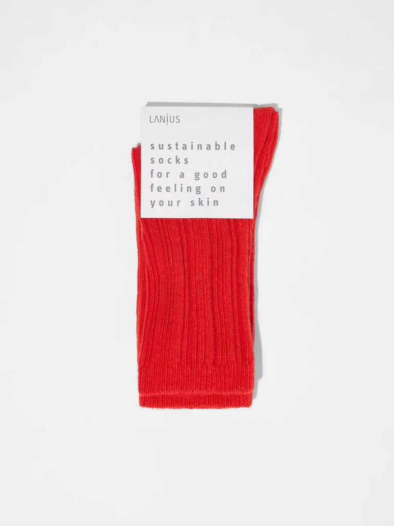 LANIUS 13761 Rib-knit socks 268 red alert women