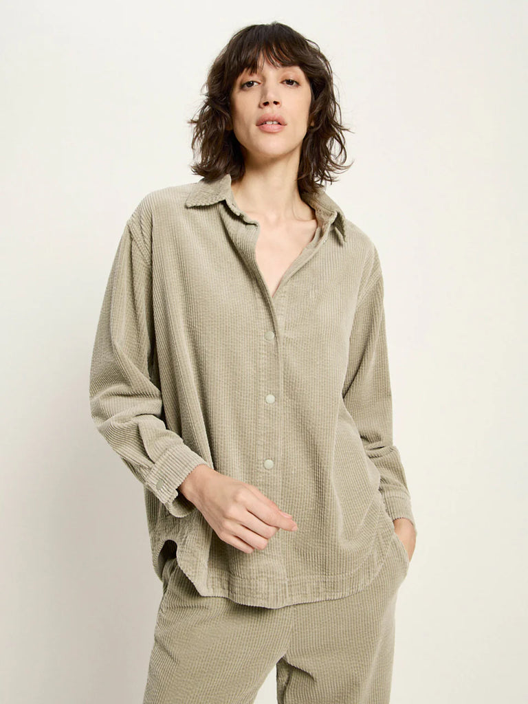 LANIUS 14386 Corduroy blouse 273 dark stone women