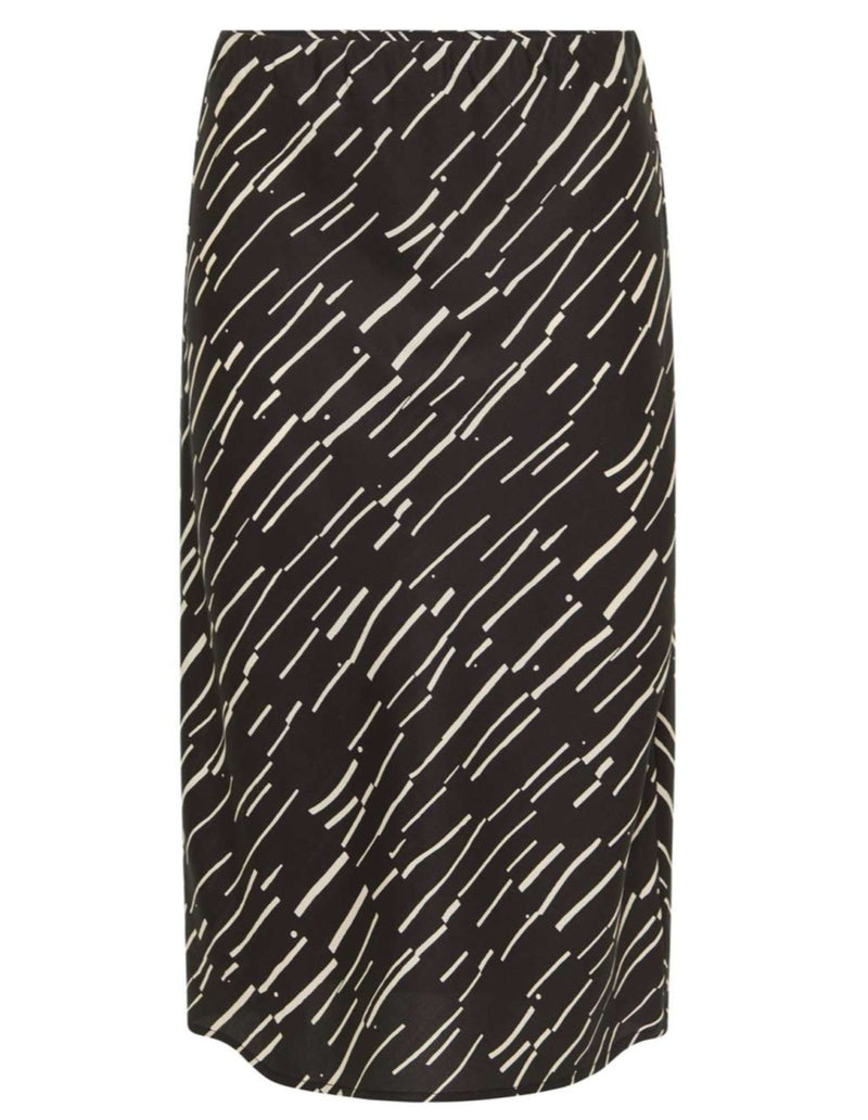 LANIUS Midi skirt 13649 irregular print black 877 women