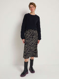 LANIUS Midi skirt 13649 irregular print black 877 women