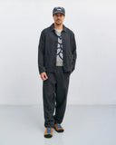 ROTHOLZ Pleated wide trousers herringbone grey men