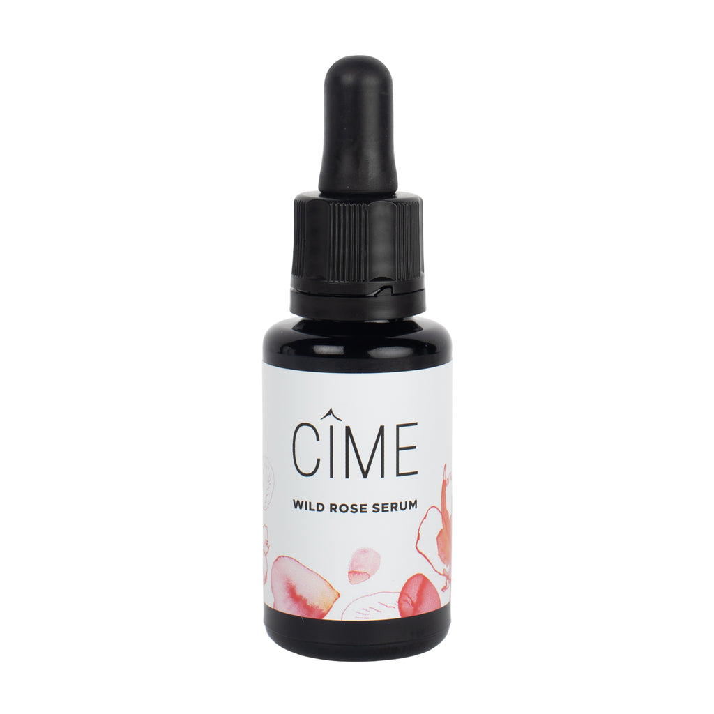 CÎME Self care massage set: wild rose serum & rose quartz gua sha