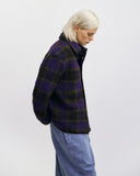 ROTHOLZ Relaxed overshirt purple checked women
