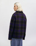 ROTHOLZ Relaxed overshirt purple checked women
