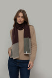 RIFO Teresa scarf brown oliva unisex