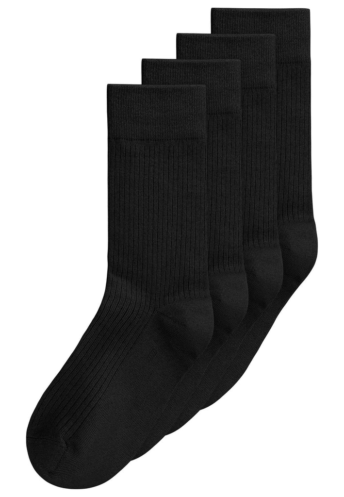 MELAWEAR Ribbed socks 4-pack black unisex