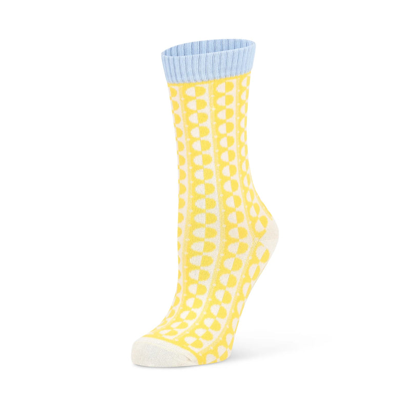 WOLVIS Bauhaus socks lemon women