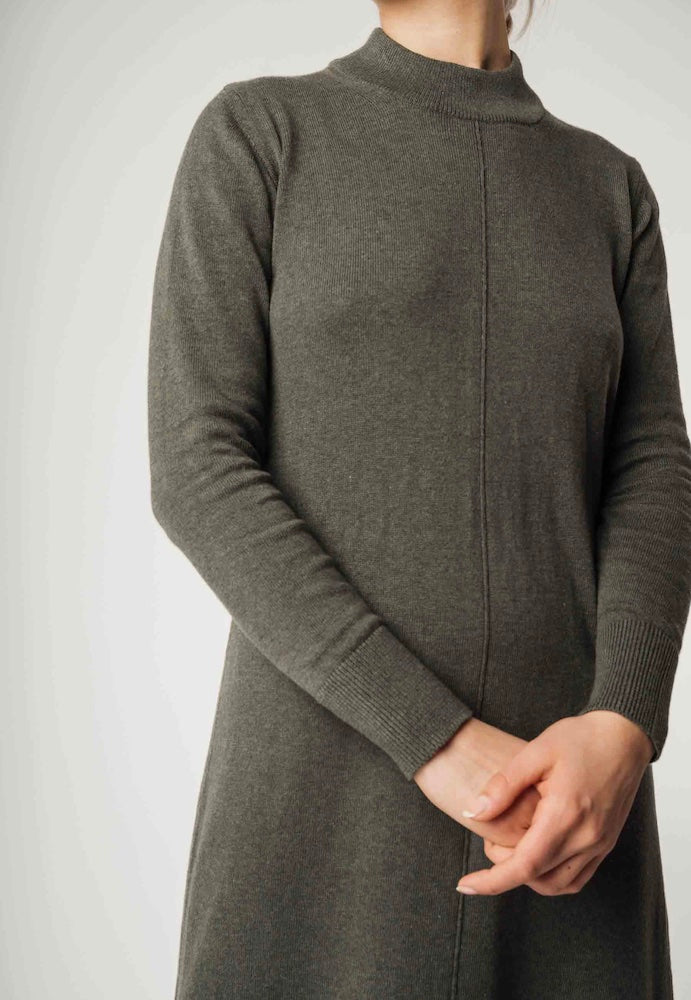 MELAWEAR Harleen basic fine knit dress green blend women