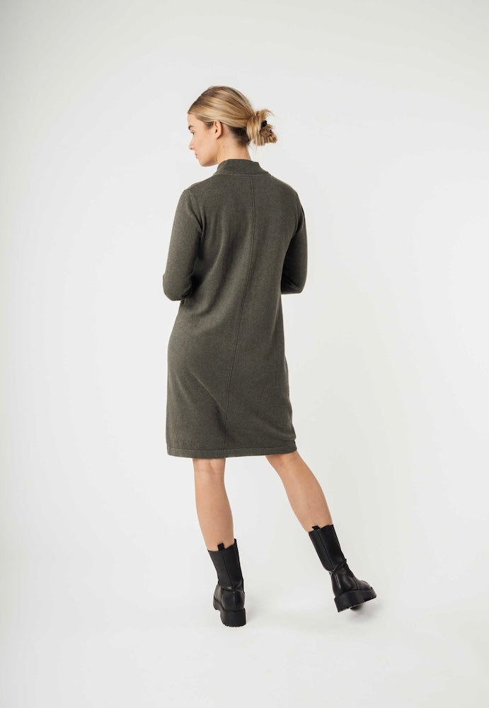 MELAWEAR Harleen basic fine knit dress green blend women