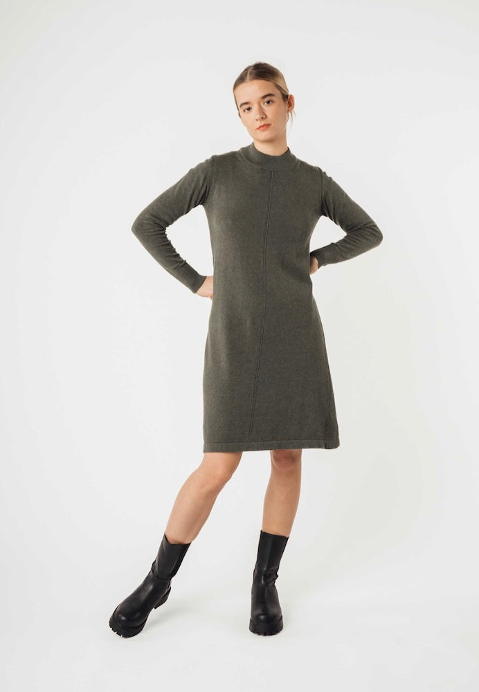 MELAWEAR Harleen basic fine knit dress green blend women