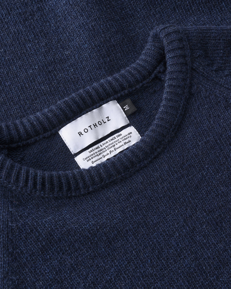 ROTHOLZ Smiling knit jumper blue melange men