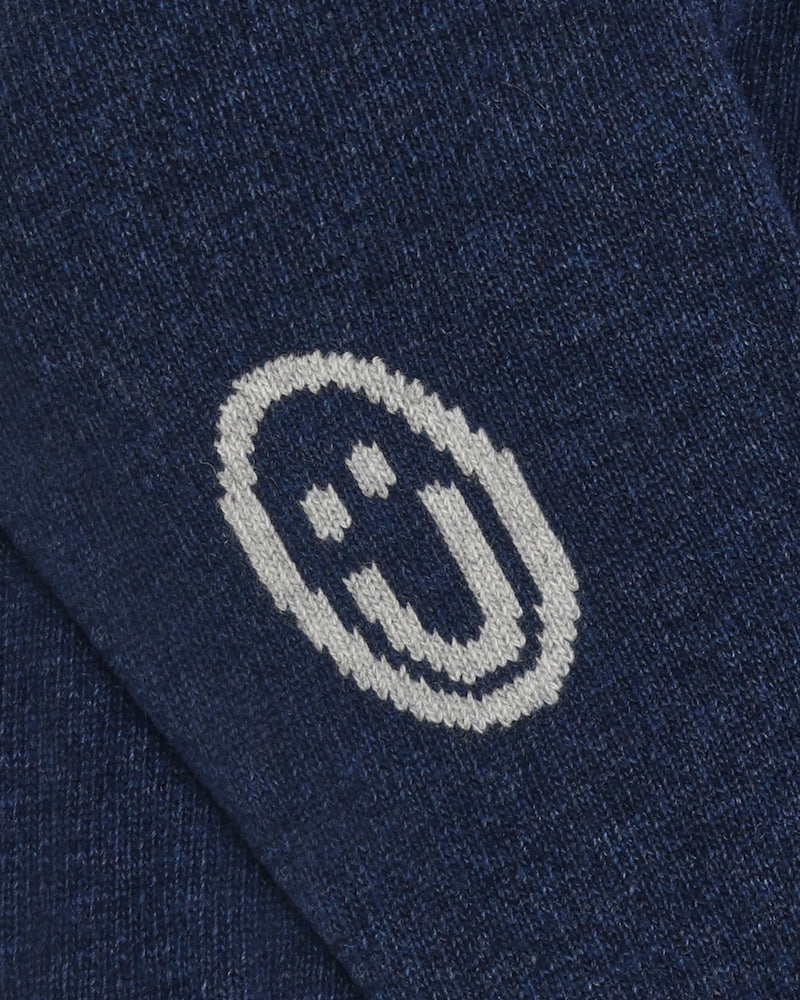 ROTHOLZ Smiling knit jumper blue melange men