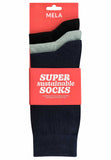 MELAWEAR 3 pack basic socks black mint navy unisex