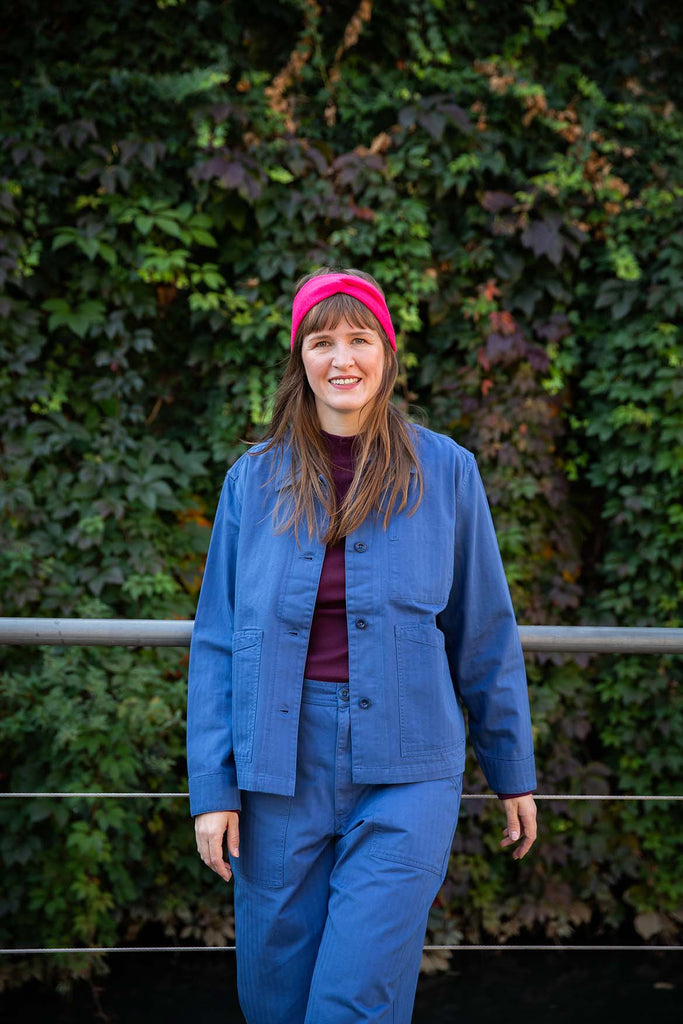 DEDICATED Stiby jacket herringbone true blue women