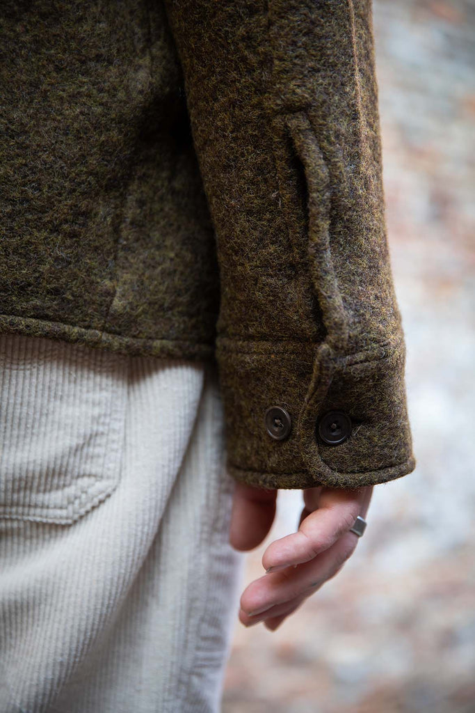 ROTHOLZ Relaxed overshirt forest green men