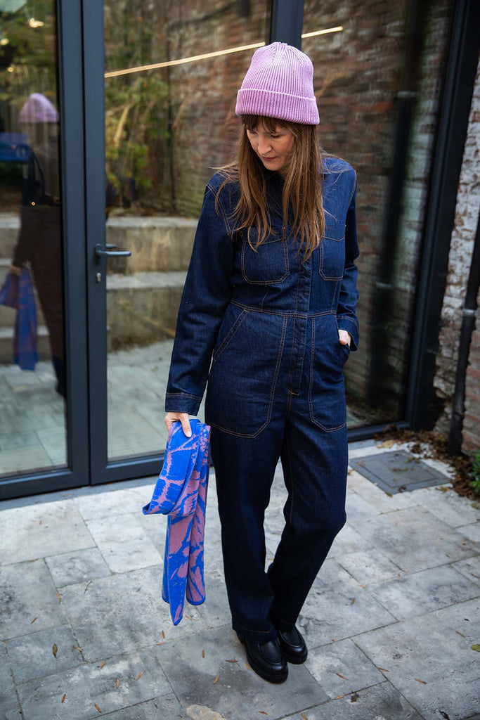 DEDICATED Docksta overalls denim dark blue women