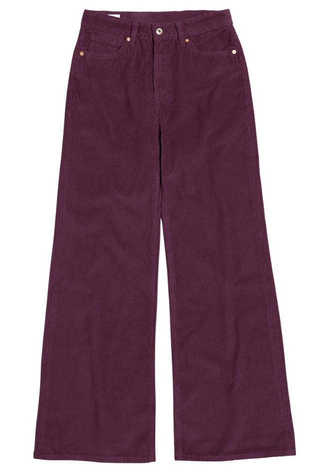 KINGS OF INDIGO Jane corduroy pants mauve wine women