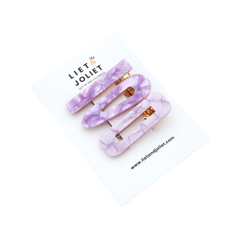 LIET & JOLIET Lucia hair pin set lilac J25196MIX03