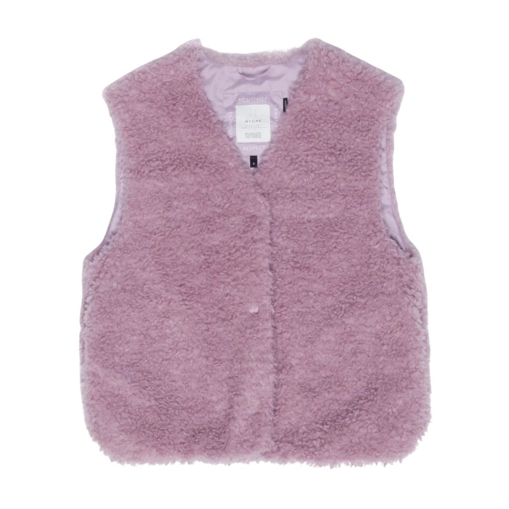 MAZINE Faux fur vest pale mauve women