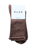 KLUE Glitter lurex socks camel brown women