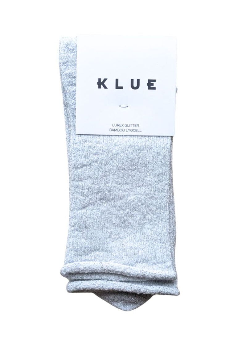 KLUE Glitter lurex socks white women