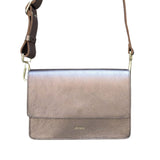 ANN KURZ Perfect square crossbody bag metal grey women