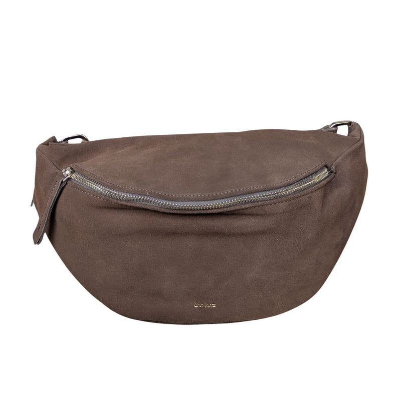ANN KURZ Large fanny pack suede fango women