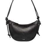 ANN KURZ Large half moon shoulder bag nappa black women